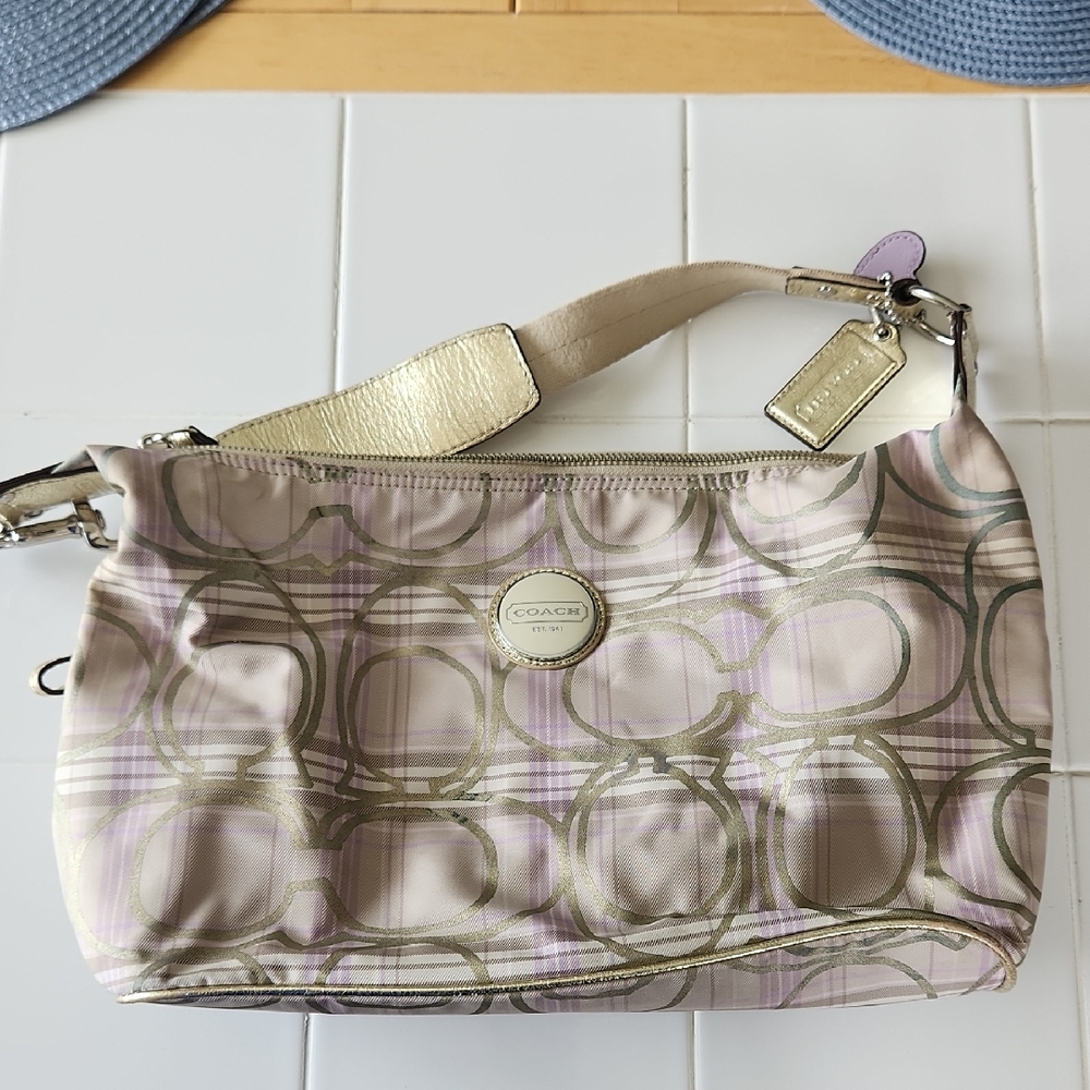 Coach Pink and Cream Women's Bag